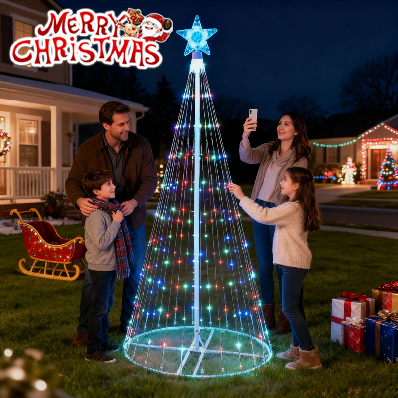 Solar Fairy String - Solar-Powered LED Waterfall String Lights Christmas