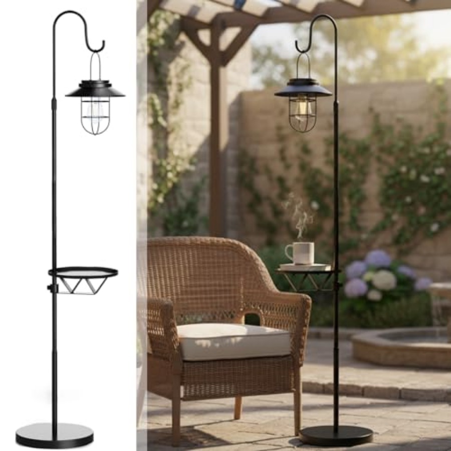 Solar Floor Lamp with Table, 6 - Outdoor Lighting Lamps review and price