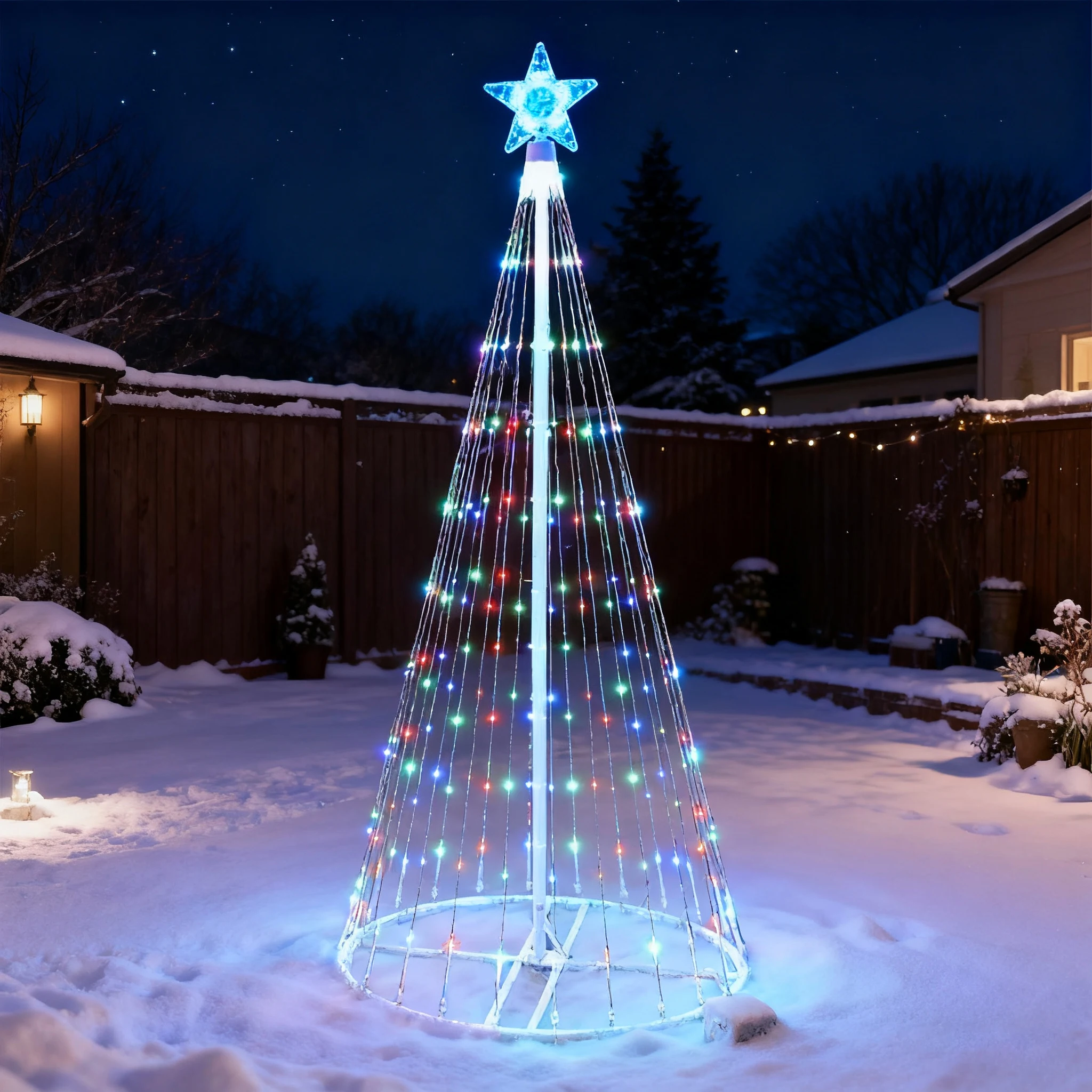 Solar-Powered LED Waterfall St - Solar Fairy String review and price