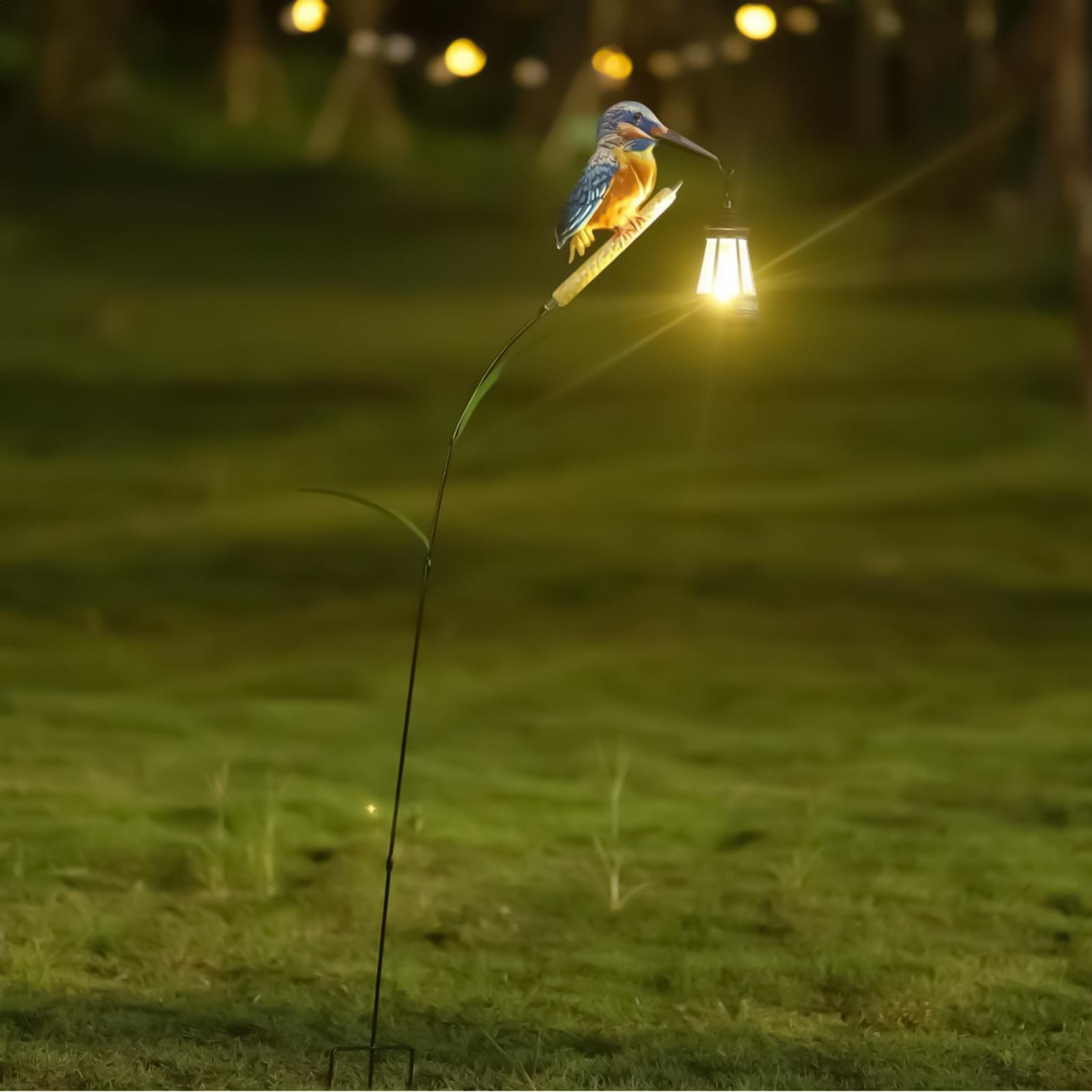 Solar Powered Kingfisher Light - Outdoor Lighting Driveway review and price
