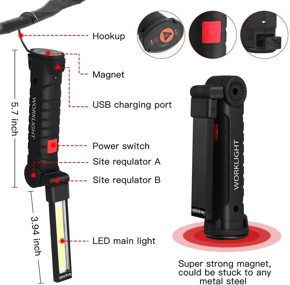 Portable COB LED Flashlight US - Outdoor Lighting Usb review and price