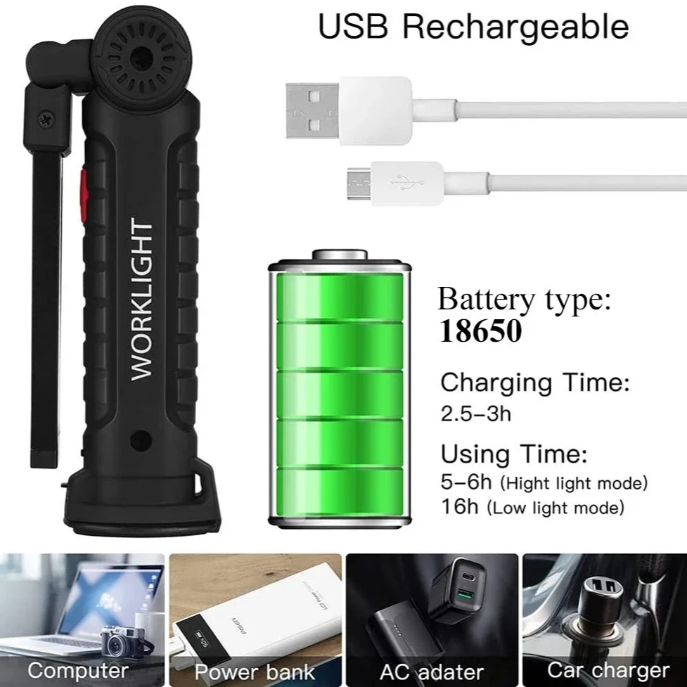 Portable COB LED Flashlight US - Outdoor Lighting Usb review and price