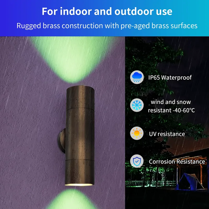 Durable Brass Outdoor LED Wall - Outdoor Lighting Ip65 review and price