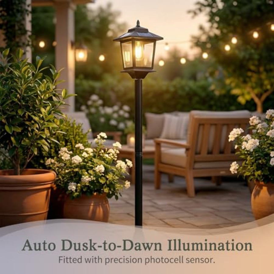 Outdoor Solar Post Lights, 2-P - Outdoor Lighting Lamps review and price