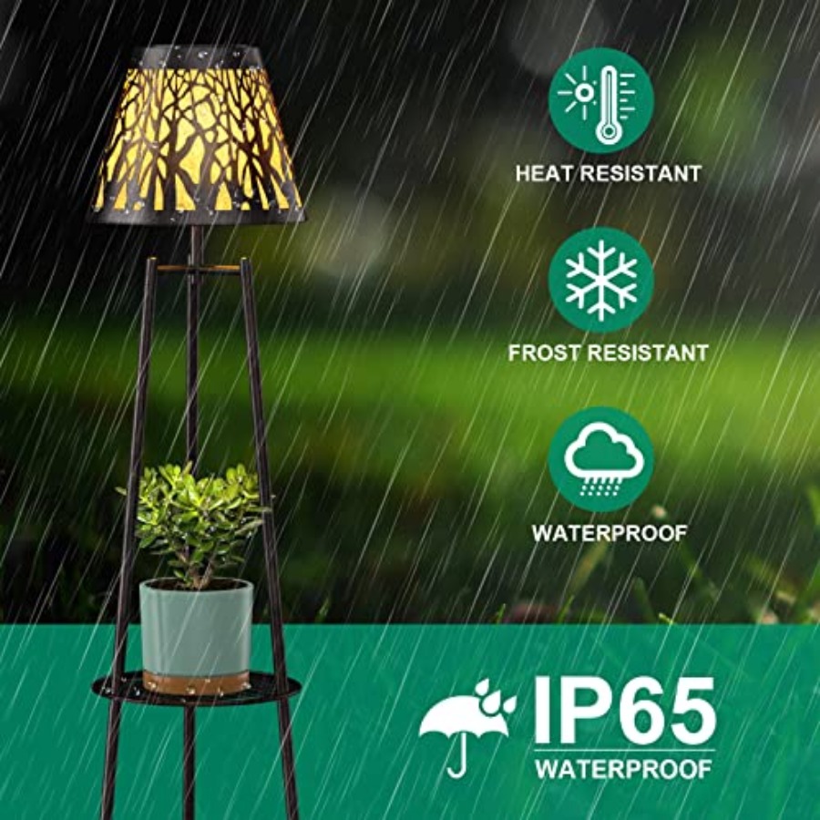 2 Pack Outdoor Solar Floor Lam - Outdoor Lighting Lamps review and price