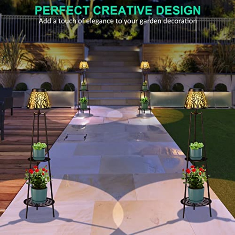 2 Pack Outdoor Solar Floor Lam - Outdoor Lighting Lamps review and price