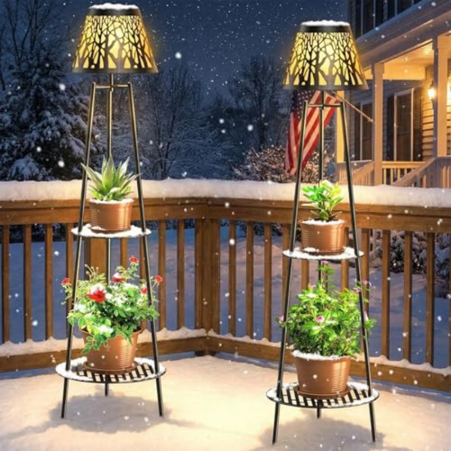 2 Pack Outdoor Solar Floor Lam - Outdoor Lighting Lamps review and price