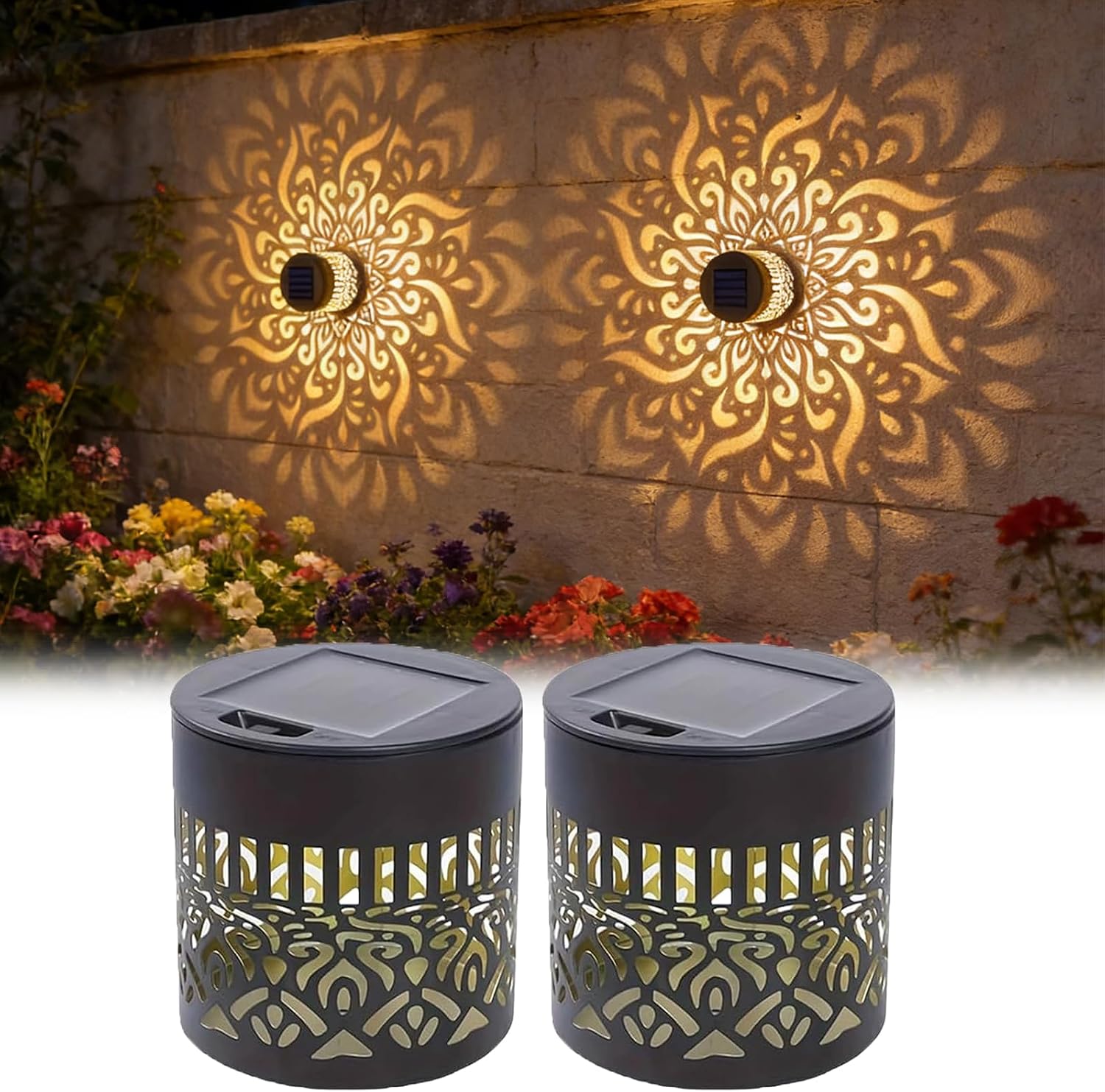 2-Pack Solar Garden Lights IP6 - Outdoor Lighting Driveway review and price