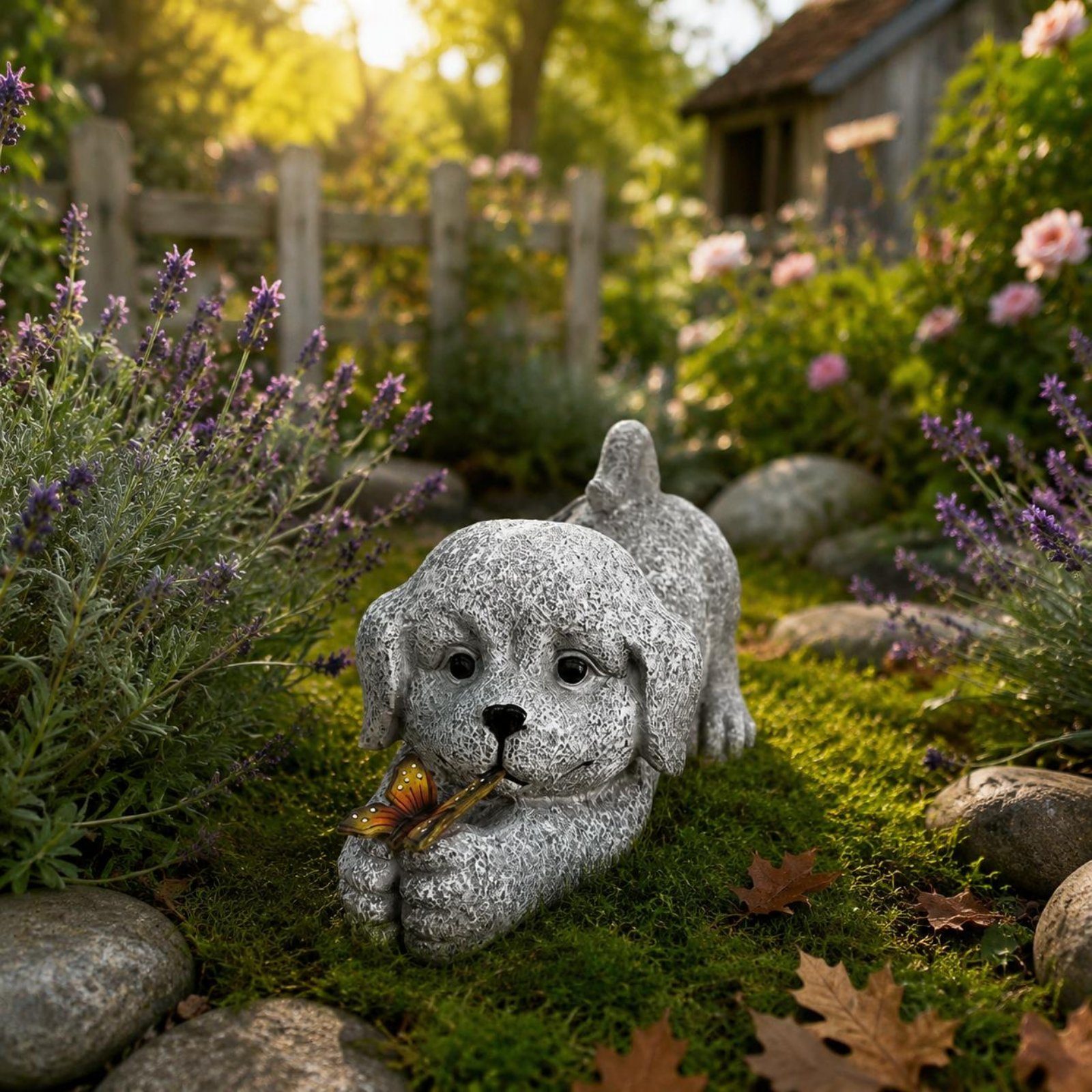 Solar Dog Statue Resin Craft S - Outdoor Lighting Ip65 review and price