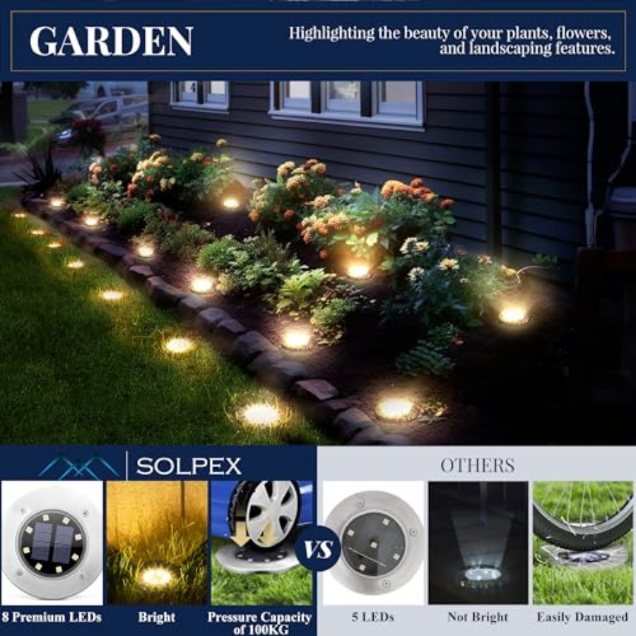 Solar Ground Lights Solar Ligh - Outdoor Lighting Driveway review and price